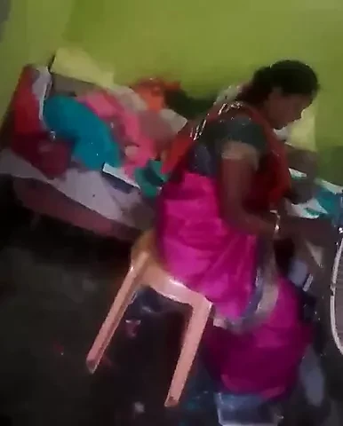 SATIN SILK SAREE AUNTY