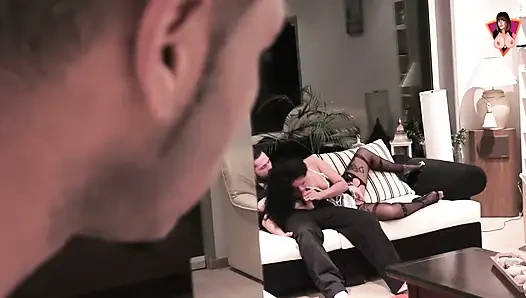 Brazilian cleaning lady gets fucked by friend and the gardener.