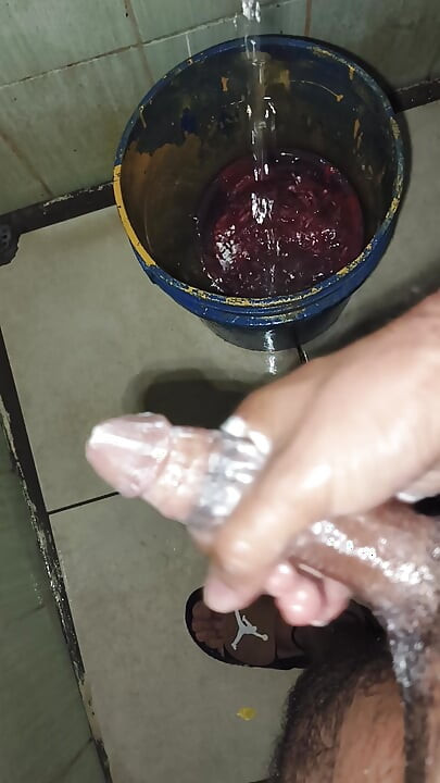 Hairy skinny man masturbates in pope's shower while not at home