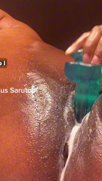 Yummy Gushy Ebony BBW Squirting Cumming twice