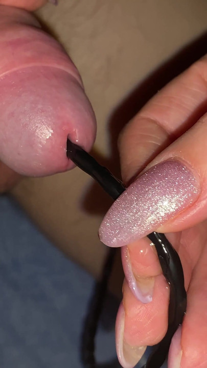 For the First Time an Urogenital Probe Is Inserted Into the Penis for the First Time, the Man Is Moaning
