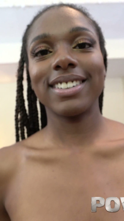 Cute Ebony Babe Kandy Kayn POV With Big Cock | Clip 1