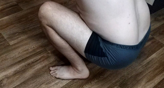 Solo Male Home Workout Turns Into Masturbation Session