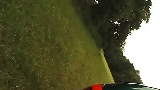 Granny sucks a chunky cock then gets fucked in the bushes
