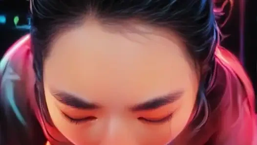 Gerçek hayattaki anime kız arkadaş büyük zenci yarağını emiyor - bakış açısı oral dölleme ile sakso