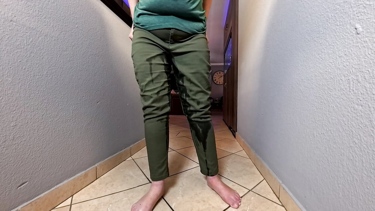 Blond MILF Pissing in Clothes Desperation Compilation