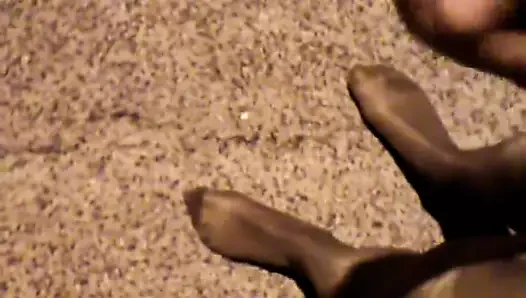 Pantyhose jerkoff