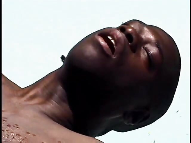 Horny gay studs get horny by the pool and fuck hard
