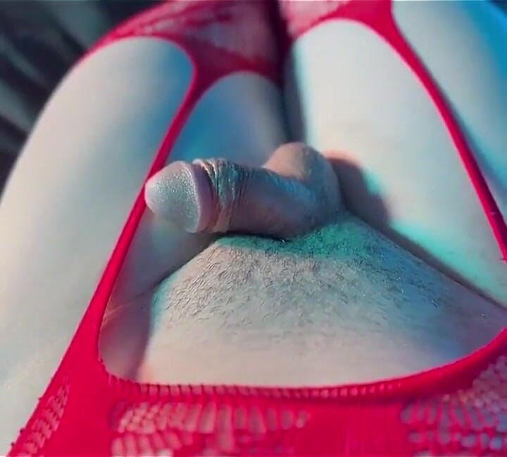 Femboy Trap in Red Lingerie