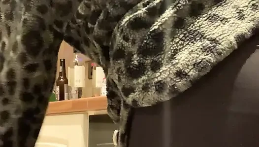 Milf can’t help herself while cleaning she squirts all over floor