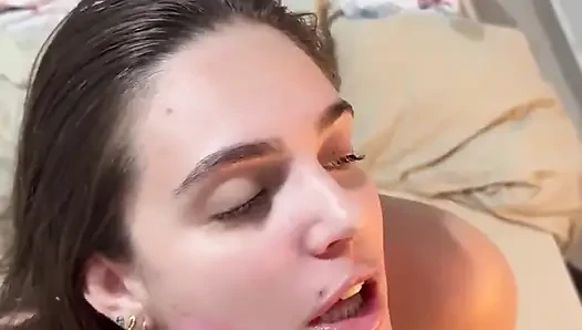 Naughty Wife Gives Blowjob Until She Gets Milk