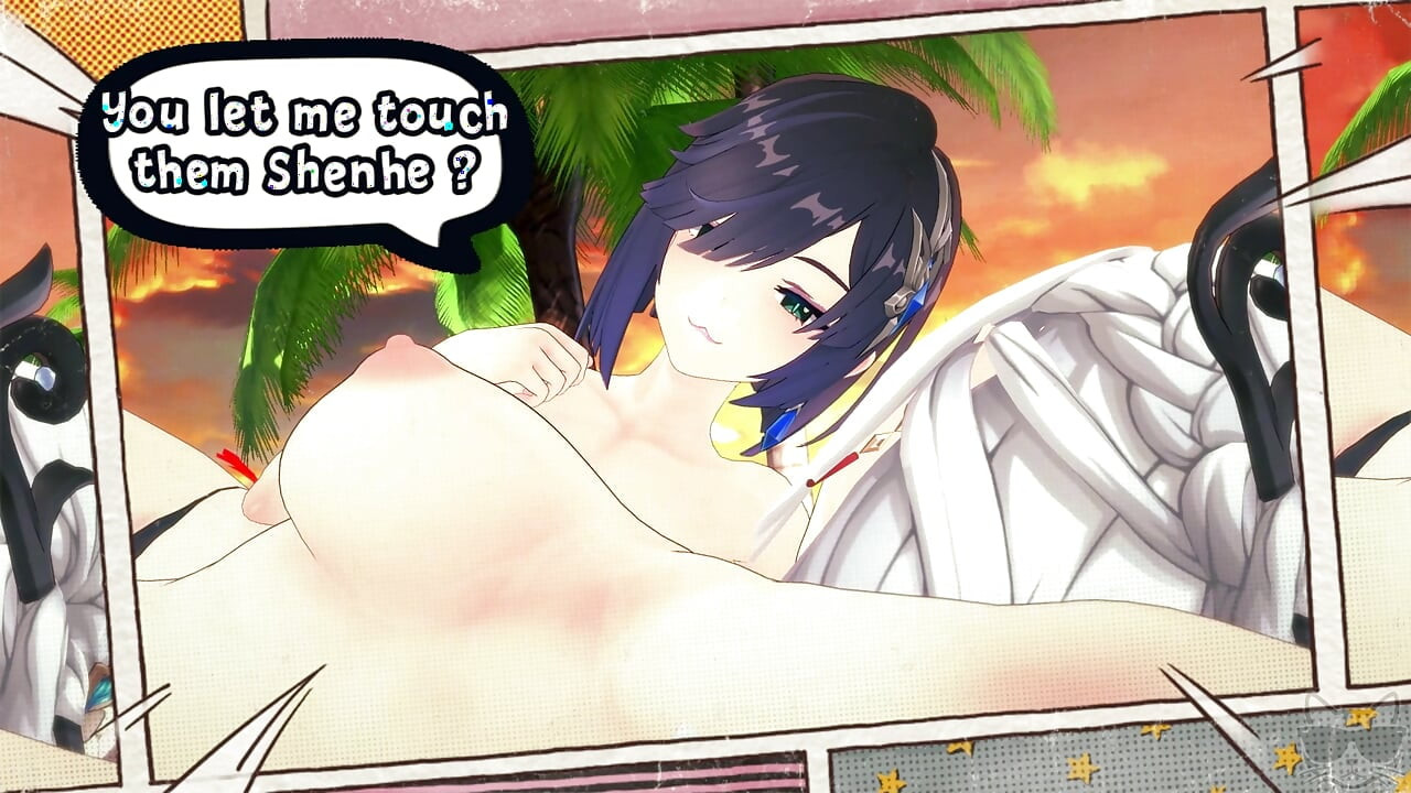 Yelan x Shenhe at the beach (genshin impact) P2 SEX