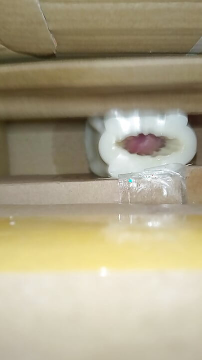 Cum inside homemade silicone pussy 3