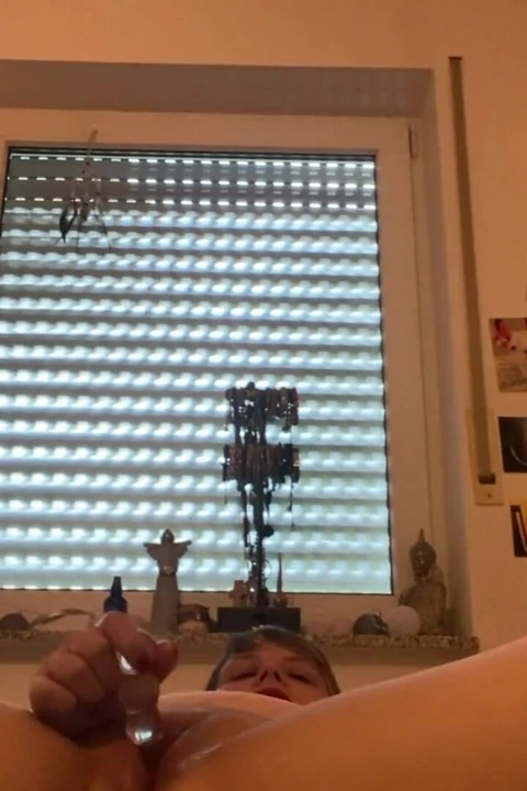 Stepdaddy tells me to do it with the glass dildo
