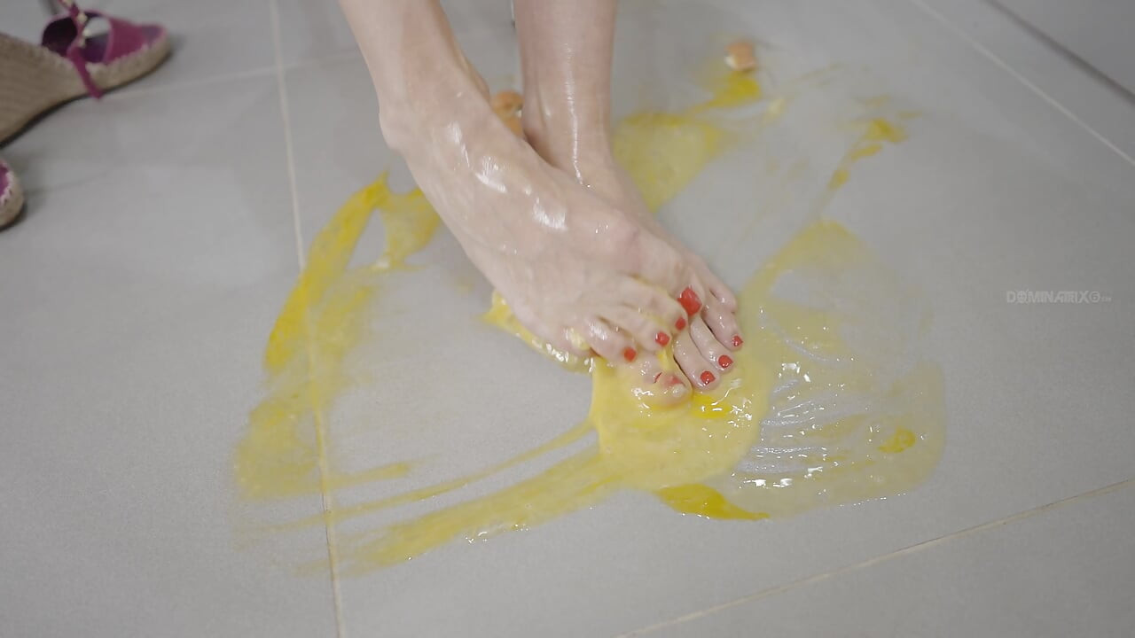 Feet Solo Playing with Egg