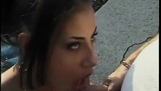 Horny couple has wild sex on diving board