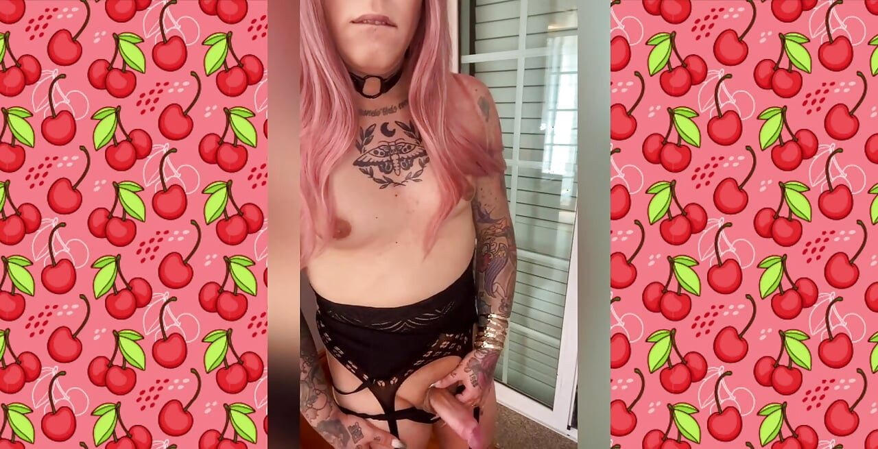 Full video jacking off and cum with my new pink hair