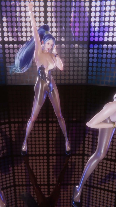 MMD - Carry Me Off - Ahri Evelynn Akali Seraphine Kaisa Sexy Kpop Dance League of Legends Hentai Uncensored 4K 60FPS | Clip 1