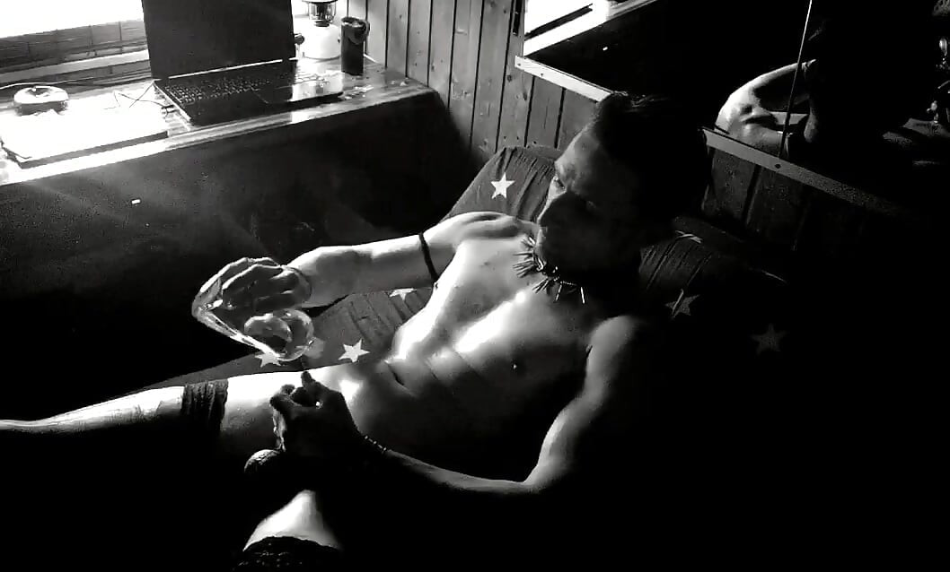 Hard oiled cock