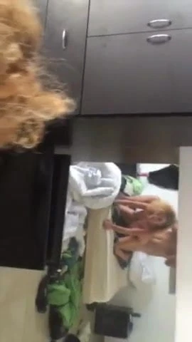 Israei curly blond mirror fuck