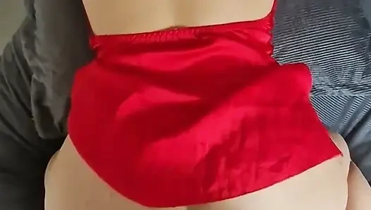 Chilean woman with her red lingerie