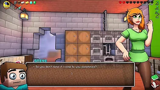 HornyCraft Minecraft-parodie - Alex gibt steve den besten handjob aller zeiten für Emeralds