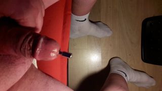 Push in penis plug and wank