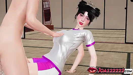 Правило34 3D анимация в чулках Konatsu - большие сиськи играют соски, стоны, тугая киска трахает пальцами, вибратор сквирт