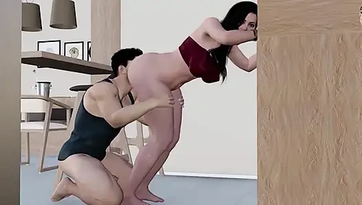 Azgın desi teyze Savita genç oğlanı baştan çıkarıyor - ateşli Hintli teyze seks skandalı
