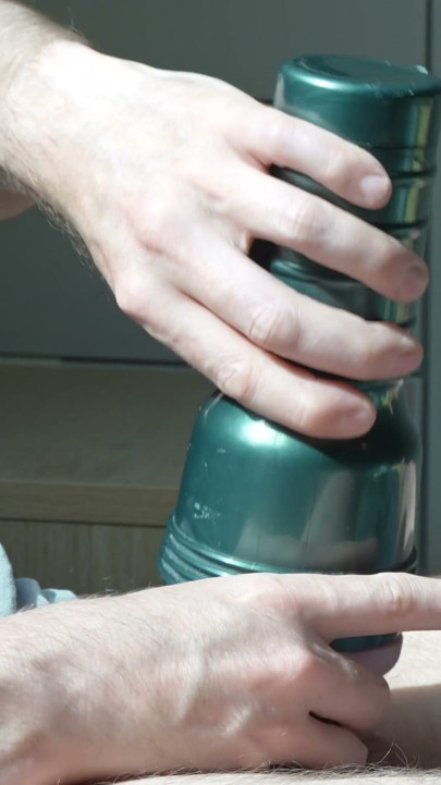 Very long jerk-off session with my favorite fleshlight, I end up with intense cumshot on clothes | Clip 1