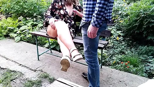 Stepson Cums on Stepmother's Bare Legs