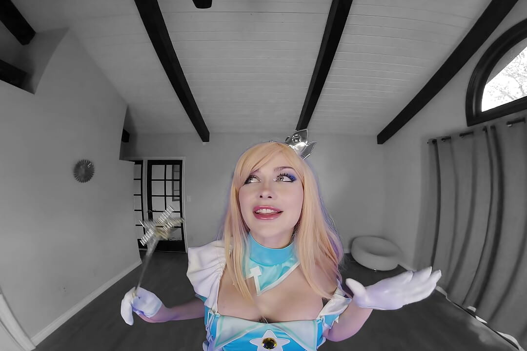 Passthroughvr Jewelz Blu interpretando a la lujuriosa princesa Rosalina que no puede tener suficiente de tu polla