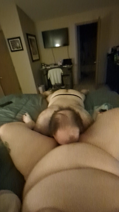 My good caged boy eating me till I cum