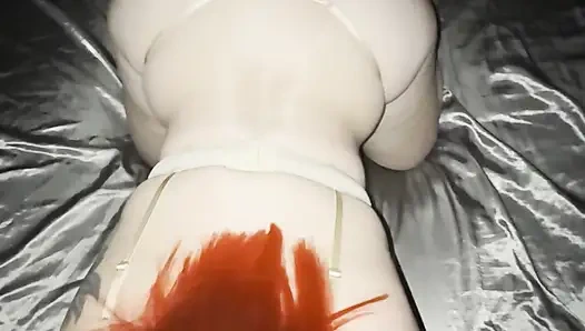 Happy New Year, Asian Teen Girl Fucked in Doggy Style with Creampie the End