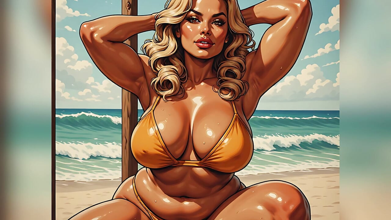 Impresionante playa de chicas Ai Art