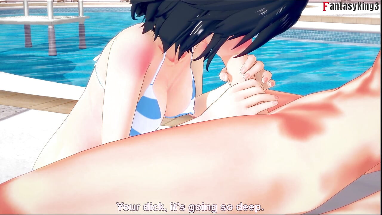 Ryuko Matoi ahegao sex on the pool - Killlakill
