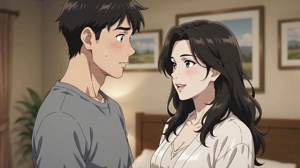 Dad’s new girlfriend catches the stepson peeping and turns it into a lesson