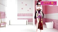 Honkai Impact Raiden Mei Undress Dance Hentai MMD 3D - Red Hair Color Edit Smixix