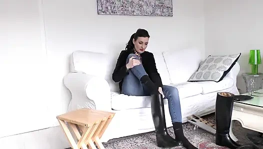 Boot Change and Smelling Black Socks POV, Lady Victoria Valente