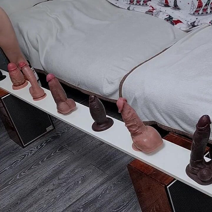 Horny Petite Japanese Wife in Monster Dildos Challenge! Rough Hardcore Riding