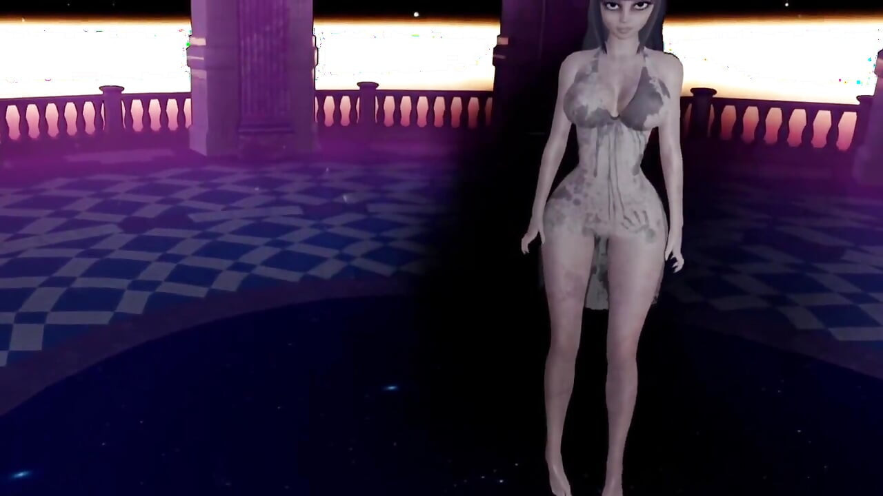 Haamutyttö syväkurkku - 3D-pornoa
