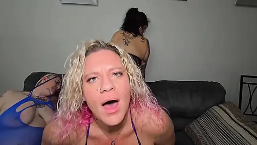 Five Pawgs and a Stunt Cock Reverse Gangbang - Part 1
