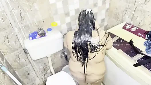 Real Desi Husband Fucks Wife Hard in Office Bathroom Shower