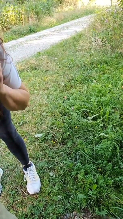 munichgold's outdoor habdjob, blowjob public in the forest .. have fun | Clip 1