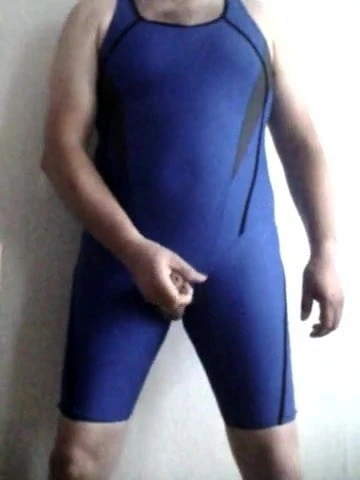 Wanking in Swimsuit