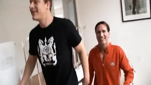 Busty ebony double penetrated by big cocks