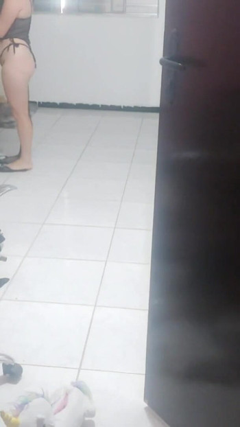 Powerful moment from "Housewife complains to the technician that her husband didn't notice her new lingerie. She puts it on"