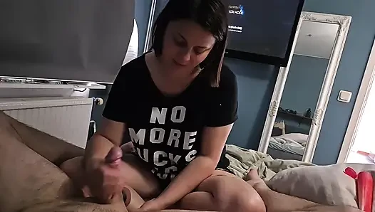 Gf assfucked me with giant dildo and bj leading to huge cumshot+Cumkiss