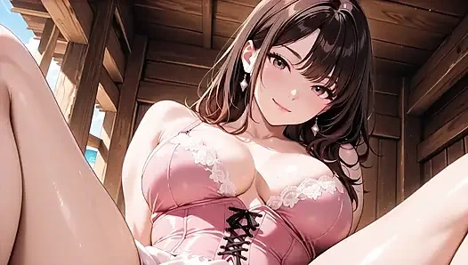 Naughty Hentai Threesome - Two Waifus Overflowing with Double Creampie Delight