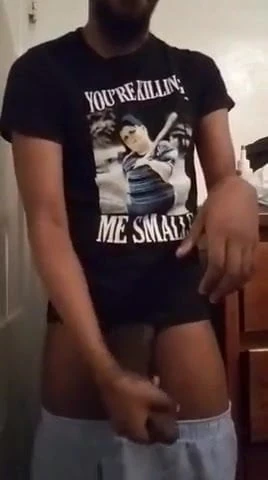 Huge curved black cock